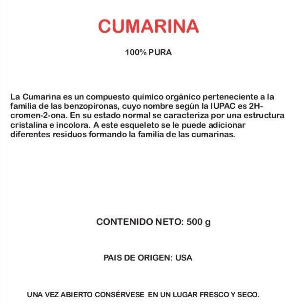 Cumarina 100% Pura 500 G Jf Laren ID-2436323