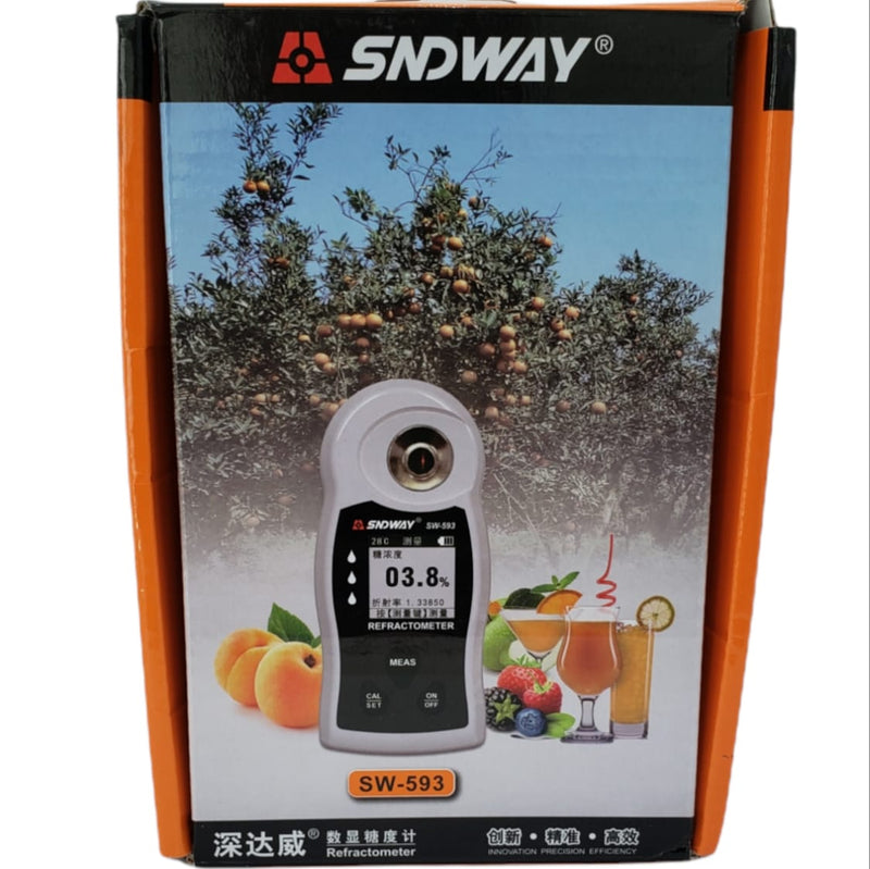 Refractómetro °Brix Digital 0-55% Sw-593 Sndway ID-1576458