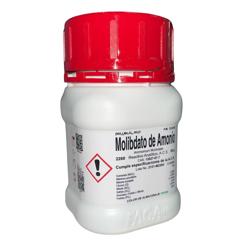 Molibdato De Amonio R. A. De 50 G Fagalab ID-1641354