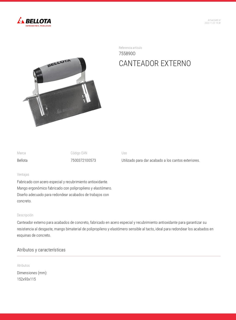 Canteador Externo 755890O Bellota ID-2062214