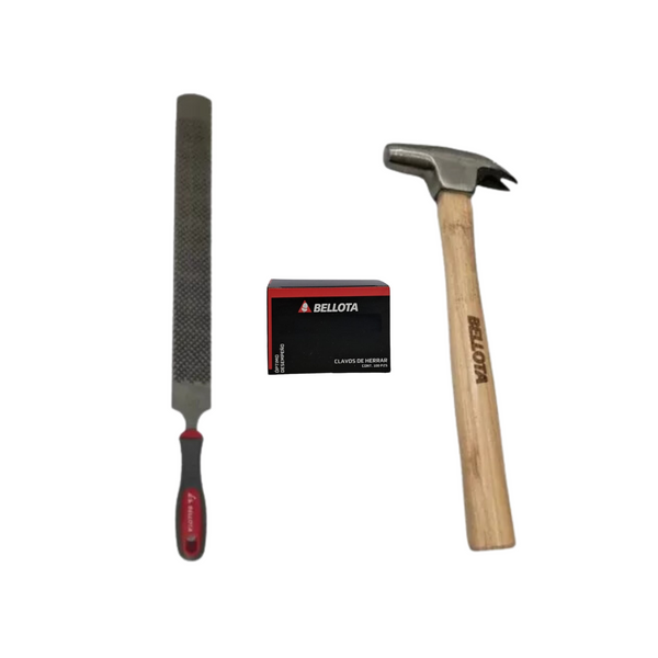 Kit Lima Escofina, Martillo Y Clavo #4 P/herrarar Kmhlch Bellota