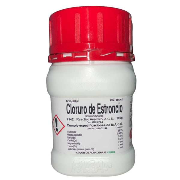 Cloruro de Estroncio R. A. de 100 G Fagalab