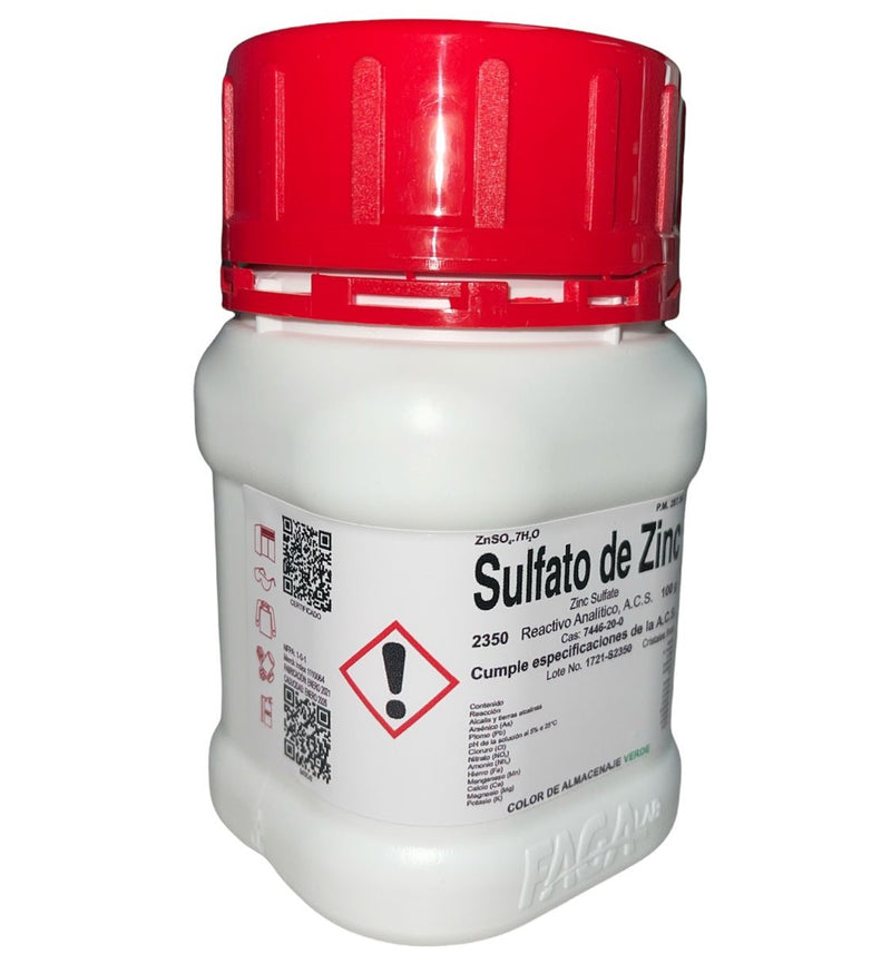 Sulfato De Zinc R. A. De 100 G Fagalab ID-1639343