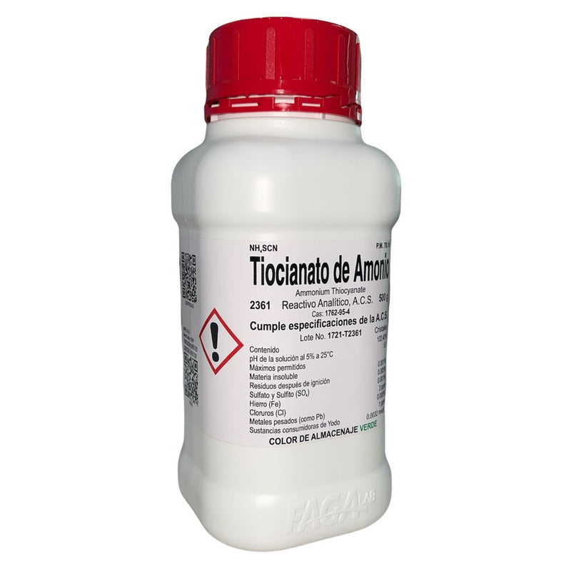 Tiocianato De Amonio R. A. De 500 G Fagalab ID-1654879