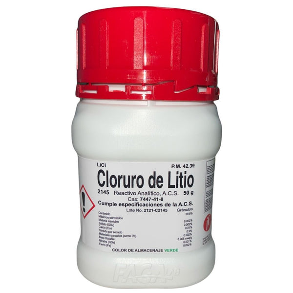 Cloruro de Litio R. A. de 50 G Fagalab