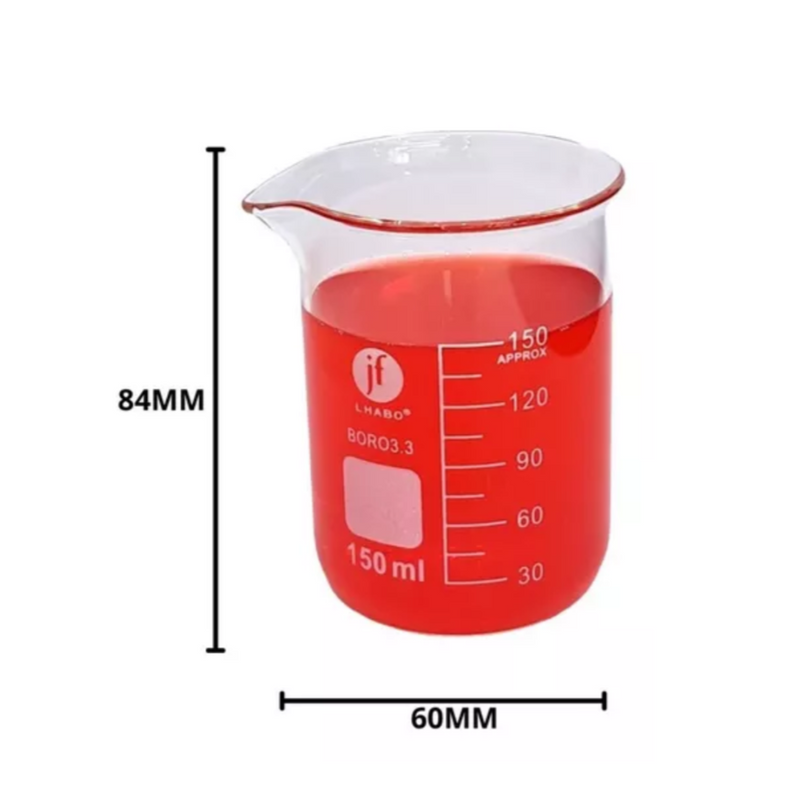 Vaso Precipitado De Vidrio 150 Ml Paq C/12 Jf Lhabo ID-2261151