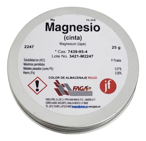 Cinta de Magnesio R. A. Fagalab Pieza 25 G