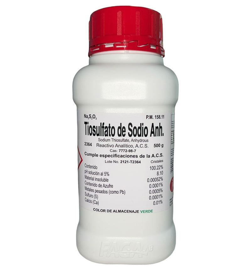 Tiosulfato De Sodio Anhidro R. A. 500 G Fagalab ID-1639271