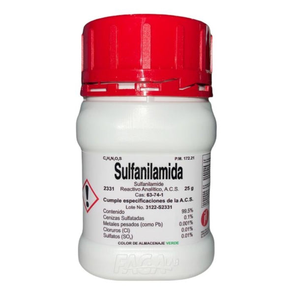 Sulfanilamida R. A. de 25 G Fagalab