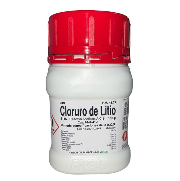 Cloruro de Litio R. A. de 100 G Fagalab