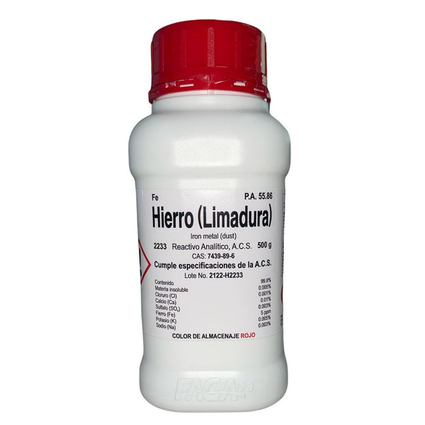 Hierro Metal (limadura) R. A. de 500 G Fagalab