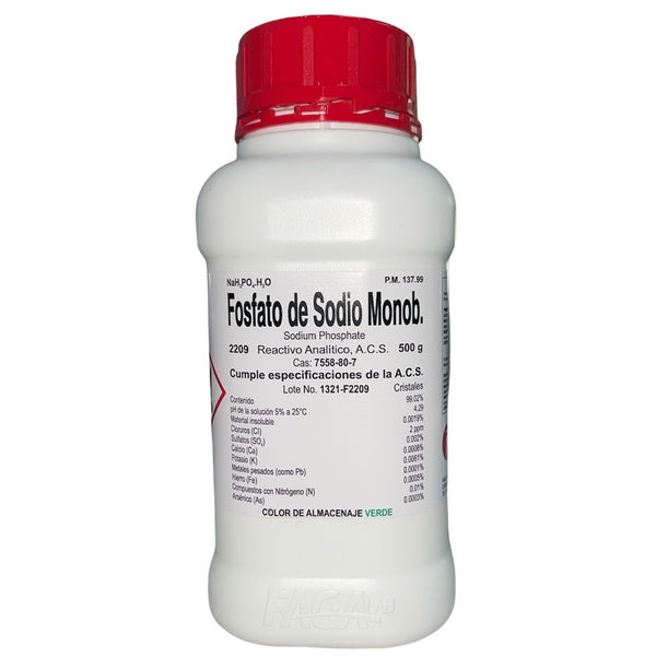 Fosfato de Sodio Monobasico R. A. de 500 G Fagalab