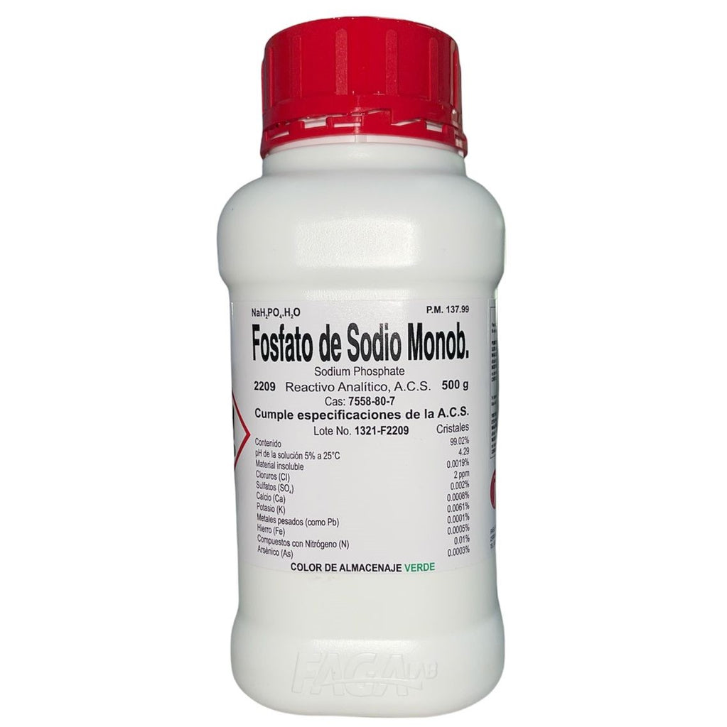 Fosfato de Sodio Monobasico R. A. de 500 G Fagalab