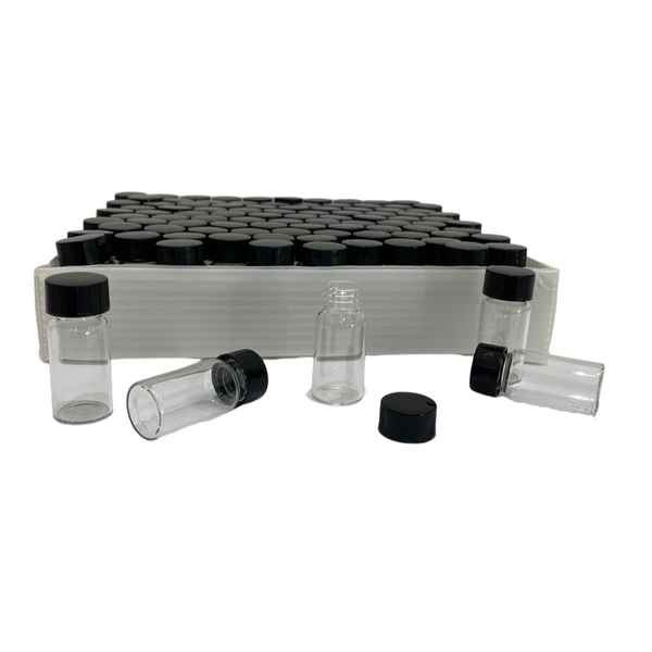 Vial de Vidrio Tapa de Plástico 5ml Paq C/100 Jf Lhabo