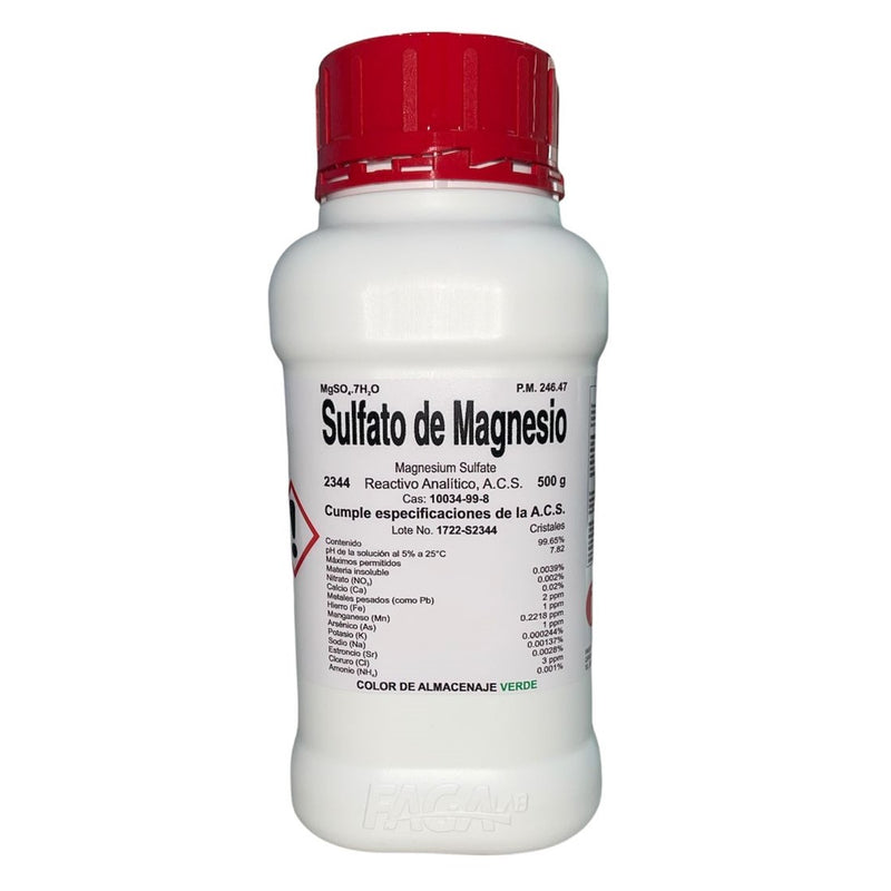 Sulfato De Magnesio R. A. De 500 G Fagalab ID-1654868