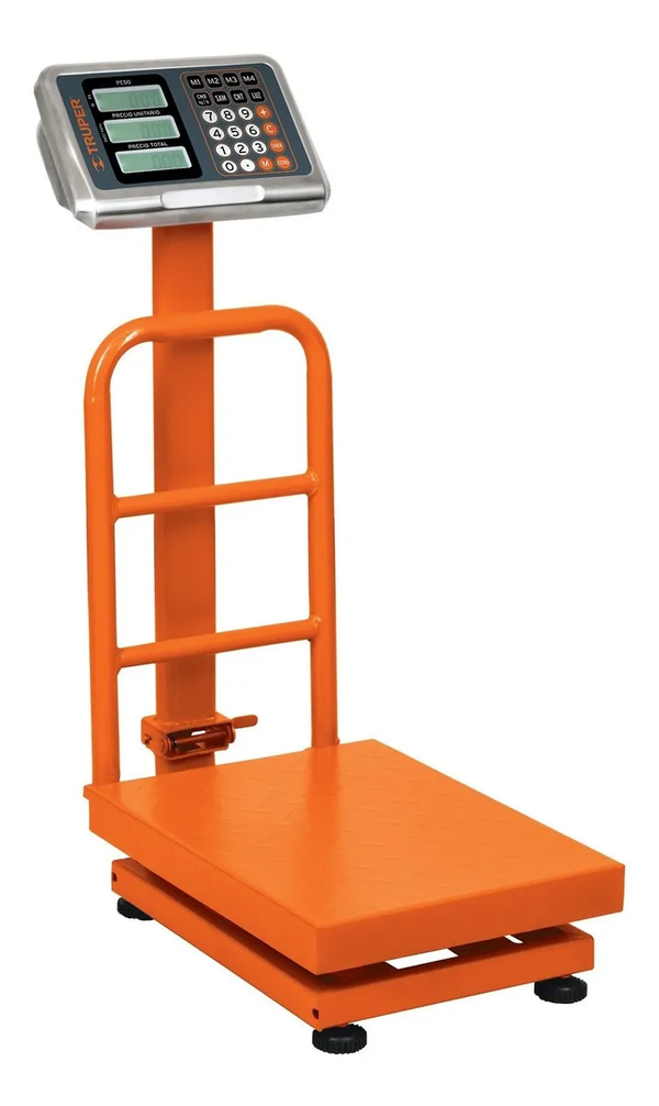 Báscula Digital Bas-pla 200kg con Mástil 127v Naranja Truper
