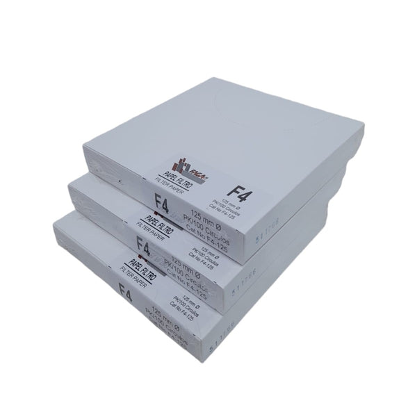 Paquete de 3 Papel Filtro Cualitativo F4-125 C/100 Fagalab