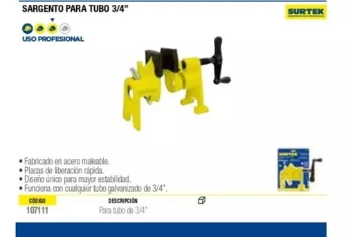 Sargento Para Tubo 3/4 Pulgadas 107111 Surtek ID-2445621