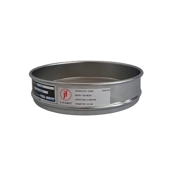Tamiz de Metal para Pruebas de Laboratorio 20cm Malla 160 Jf Lhabo