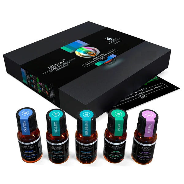 Kit de 5 Aceites Esenciales - Respiración Plus Bienat