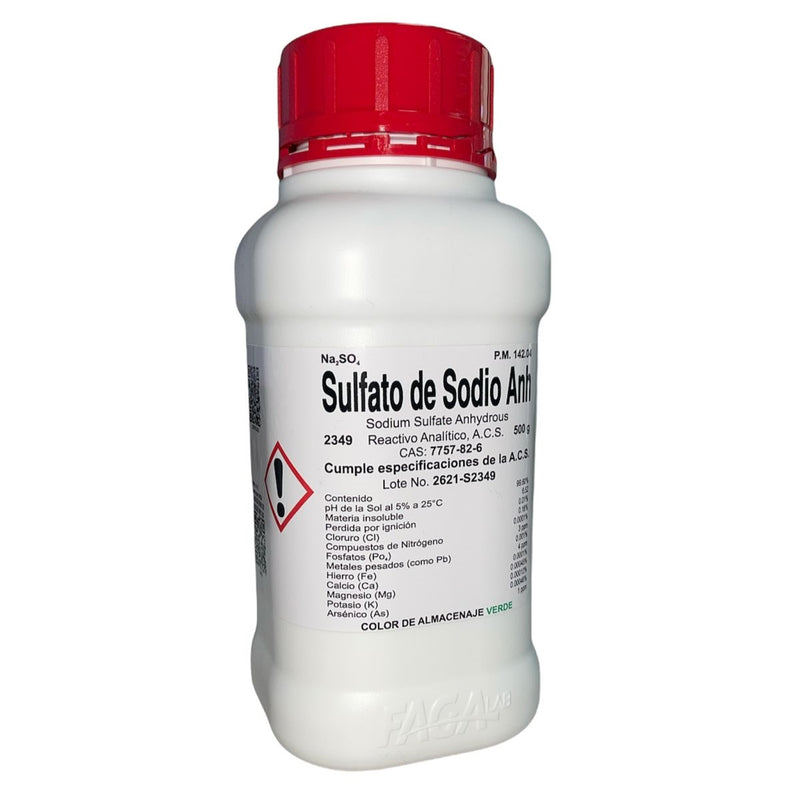 Sulfato De Sodio Anhidro R. A. 500 G Fagalab ID-1671536