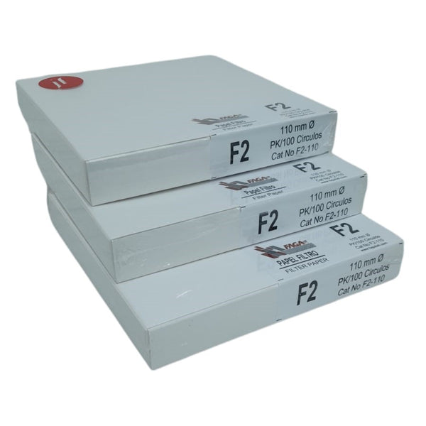 Paquete de 3 Papel Filtro Cualitativo F2-110 Fagalab