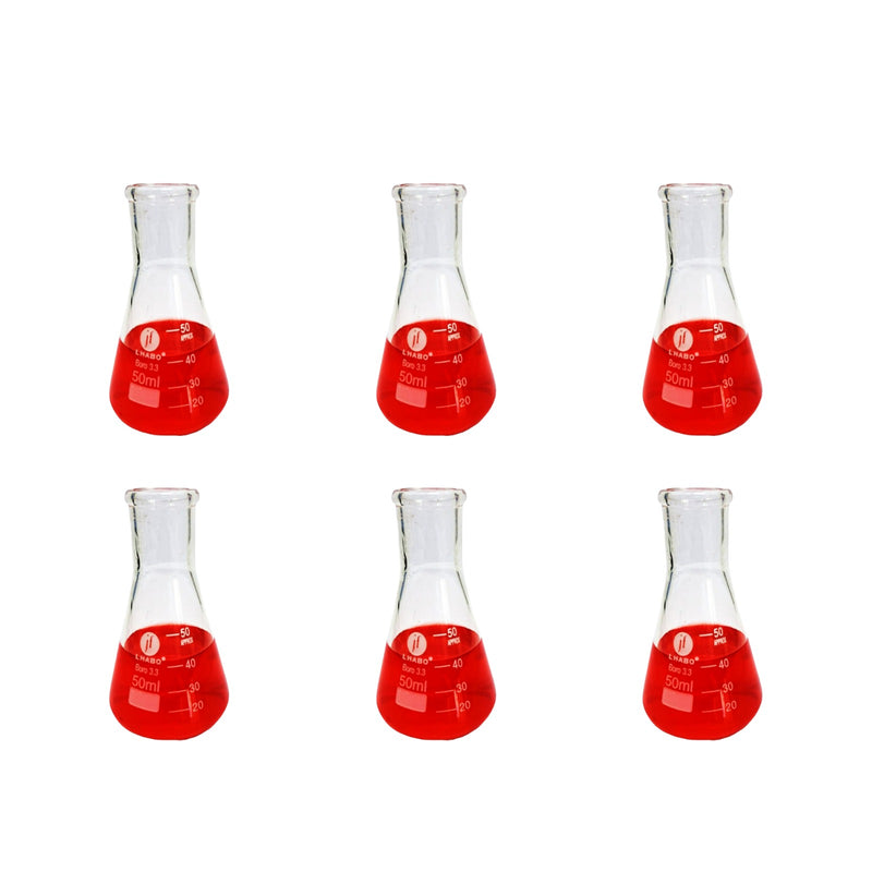 Matraz Erlenmeyer 50 Ml Vidrio Paq C/6 Jf Lhabo ID-2261829