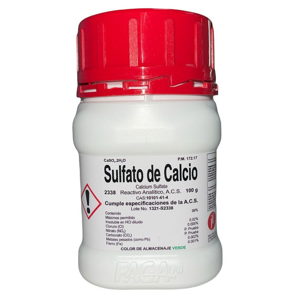 Sulfato de Calcio R. A. de 100 G Fagalab