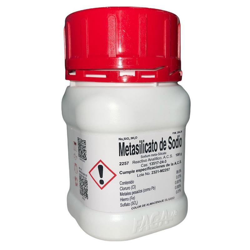 Metasilicato De Sodio Nonahidratado R. A. De 100 G Fagalab ID-1654531