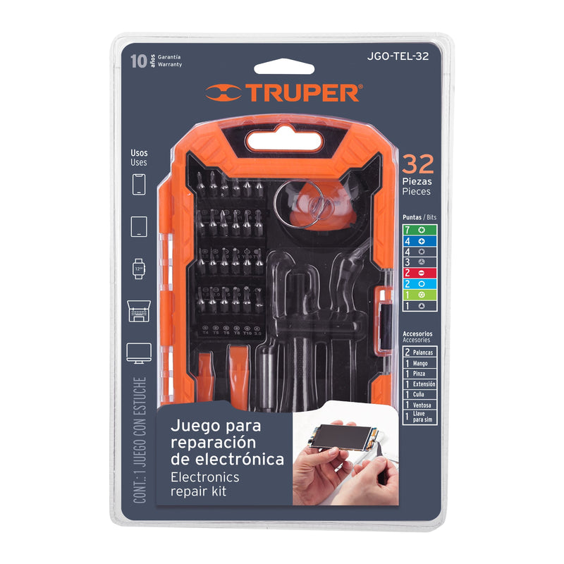 Juego Desarmadores Reparacion Celular 32 Pz Truper 17762 ID-2333087