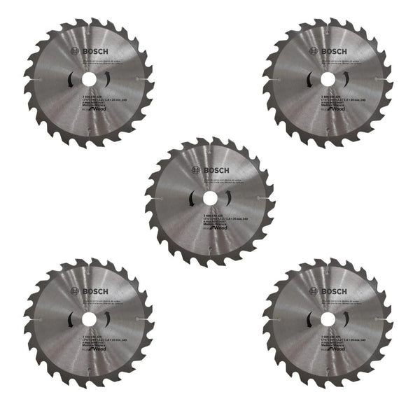 Disco Sierra Circular 7-1/4x24 D Corte Madera Paq C/5 Bosch